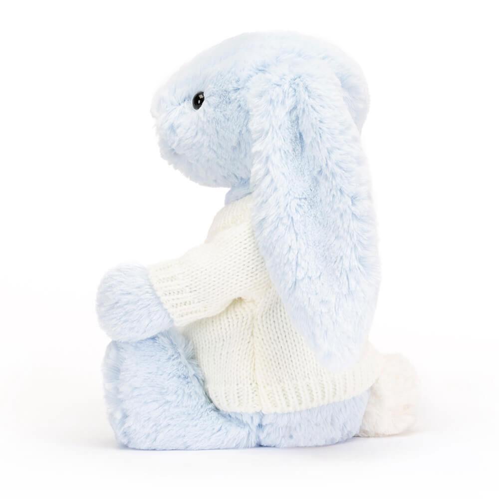 Jerséis Jellycat Bashful Bunny with Personalised Cream Jumper 31cm x 12cm x 9cm Azules  Costa Rica |  47621-XGMJ